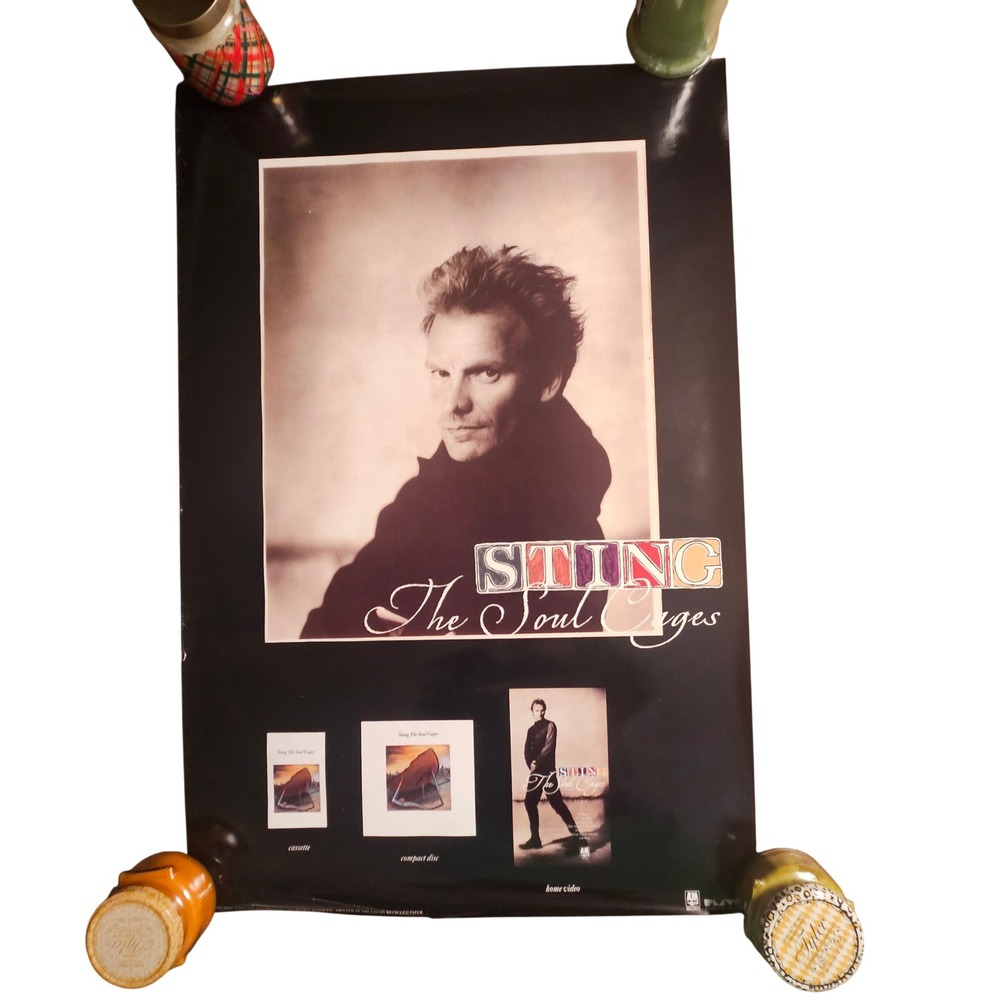Sting The‎ Soul Cages Vintage 1991 Promo Album Poster 24x36 A&M Records Rock Pop